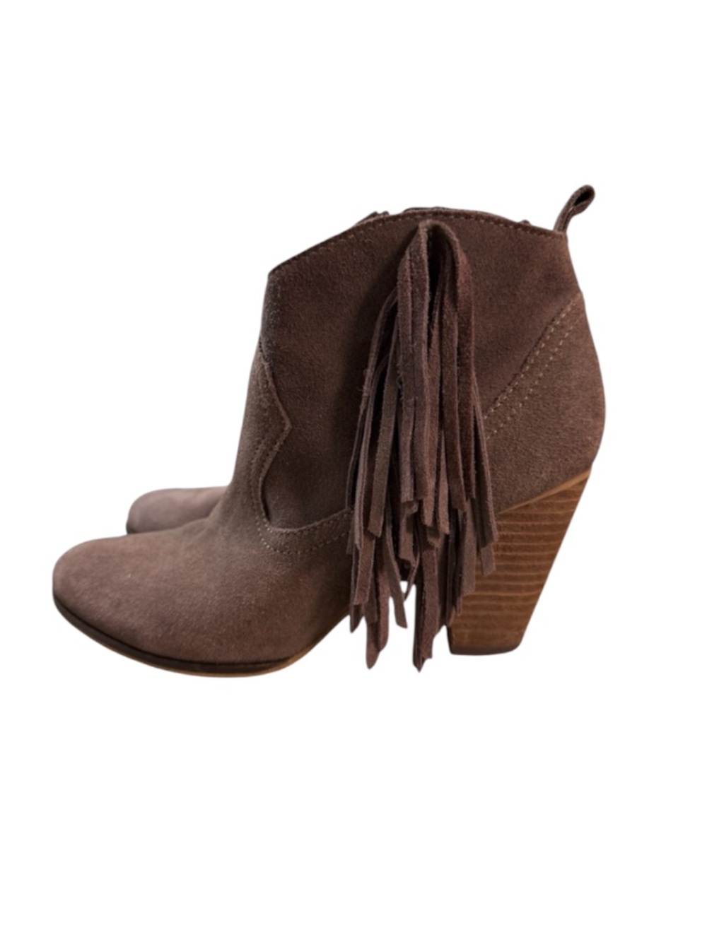 Steve Madden Boho Fringe Suede Western Ankle Booties